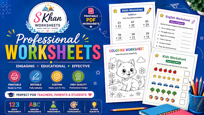 create printable kids worksheets and educational activities