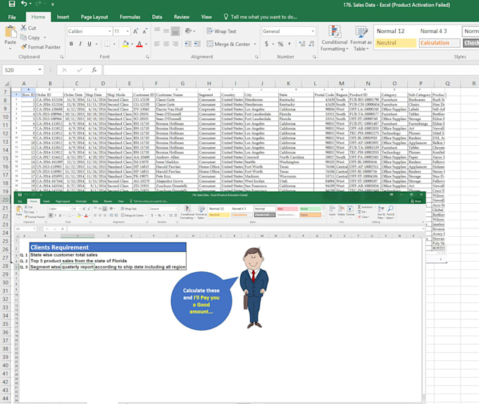 do excel data analysis, pivot tables, and sales reporting