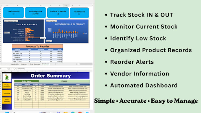 create excel inventory tracker and stock management system