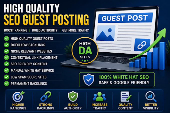do high quality SEO guest posting and premium backlinks