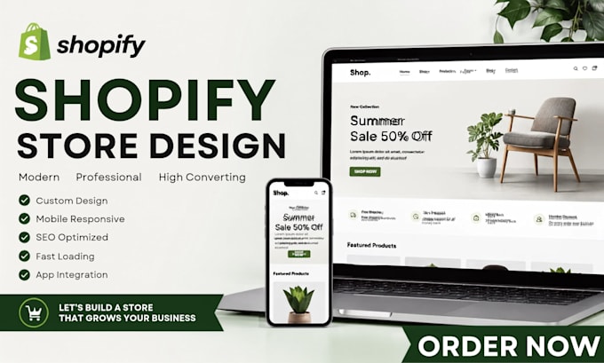 do shopify store design, shopify redesign, ecommerce website and shopify SEO
