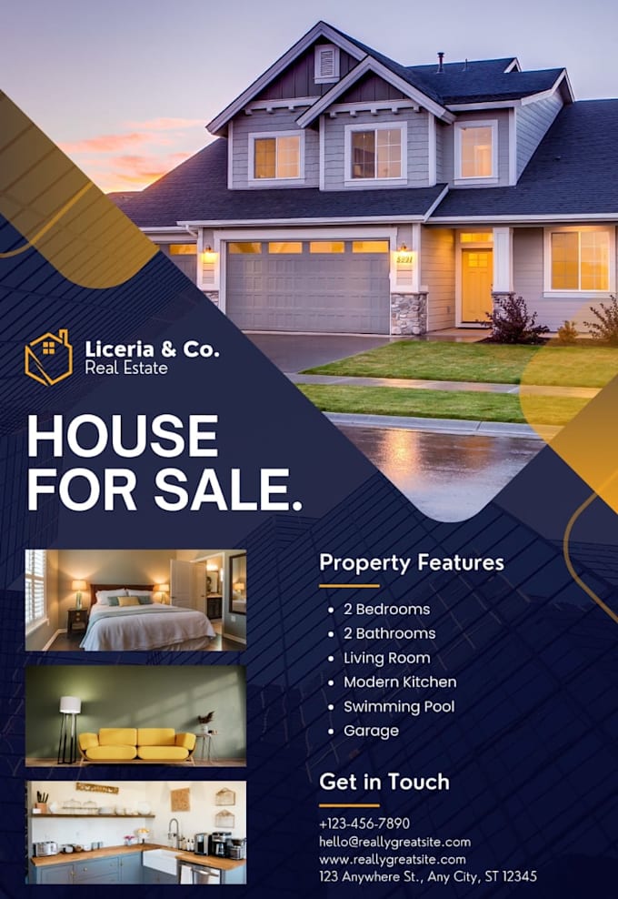 design a professional real estate flyer