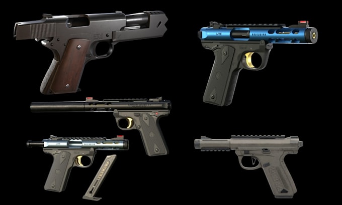 sculpt 3d cosplay weapons props 3d airsoft gun model accessory for 3d printing