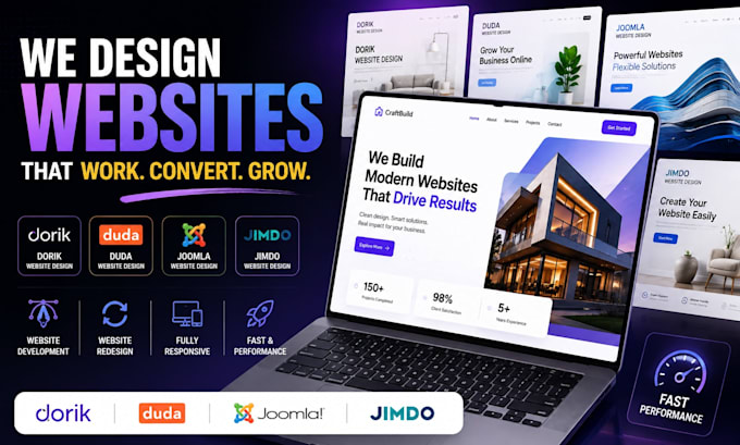 build dorik website design duda website design joomla jimdo website development