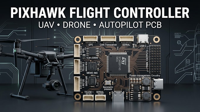 design pixhawk flight controller pcb, drone autopilot and uav electronics