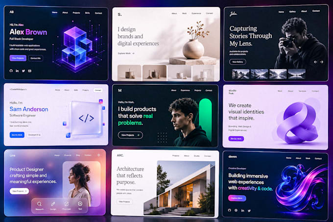 design a modern portfolio website for you