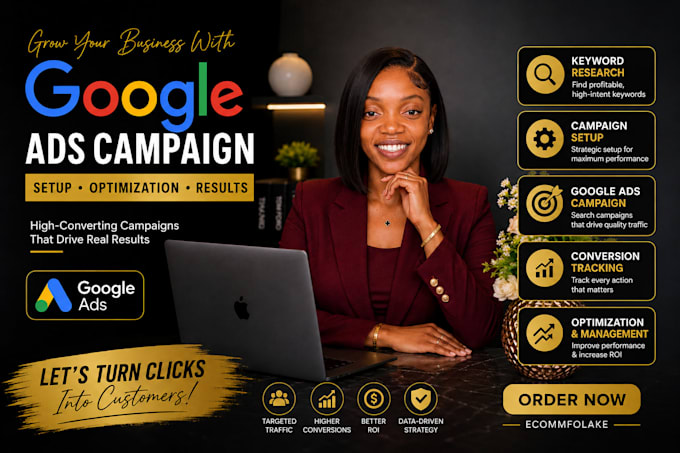 manage and setup google ads ppc to boost sales and campaign setup