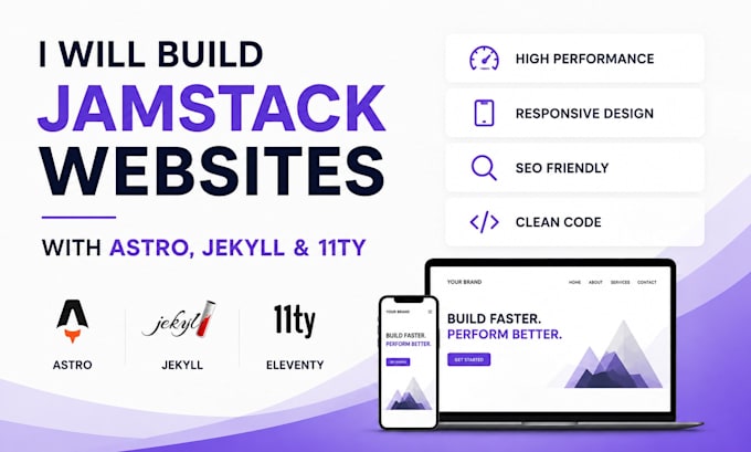build a high performance jamstack website with astro, jekyll or 11ty