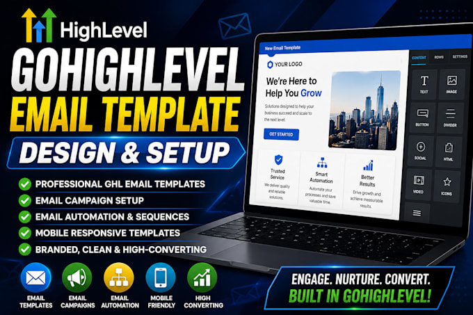 design professional gohighlevel ghl email templates and email campaigns