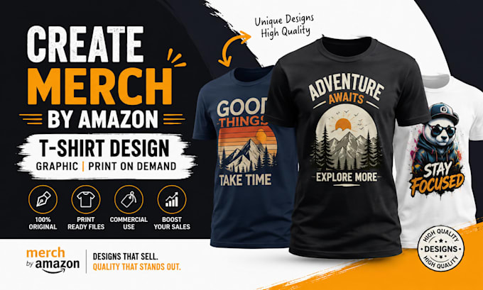 create merch by amazon tshirt design graphic  print on demand