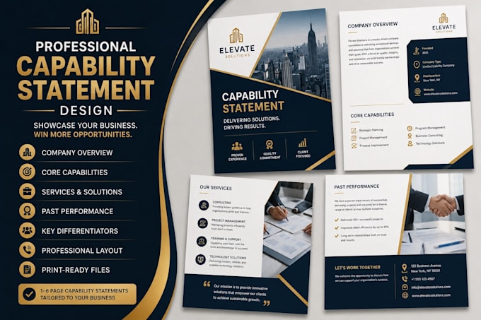 design a professional capability statement for your business