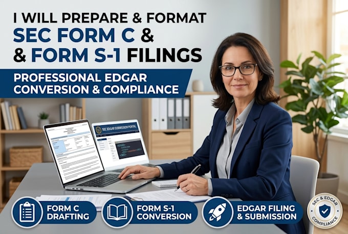 draft and format sec form c and form s1 registration statements for edgar