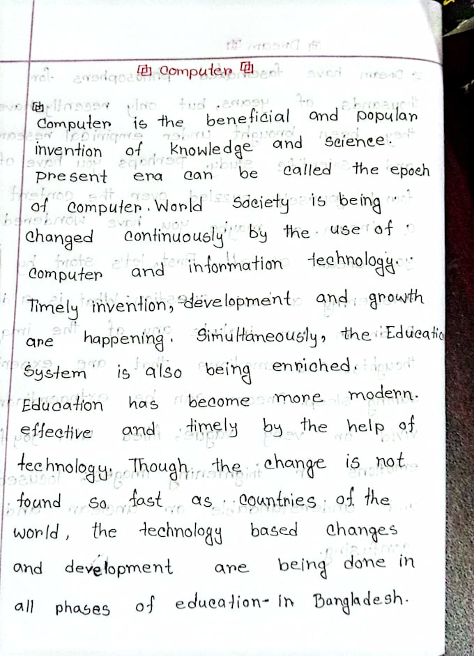 handwrite your provided text