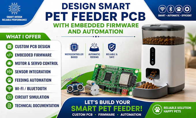 design smart feeder pcb with embedded firmware and automation