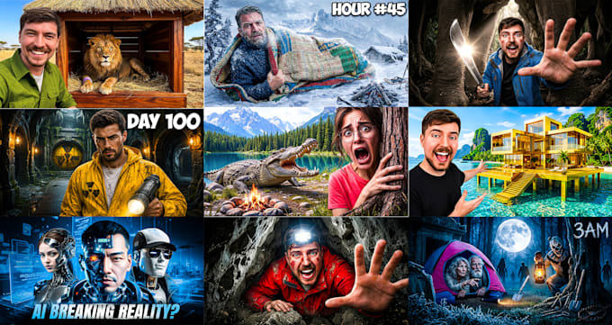 design amazing catchy youtube thumbnail or miniature