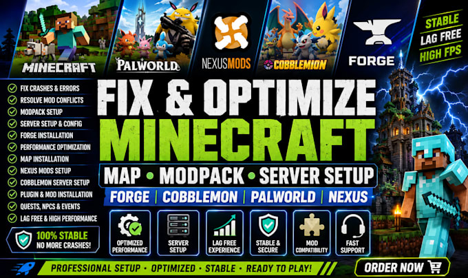 fix configure minecraft map modpack palworld nexus cubblemon server setup forge