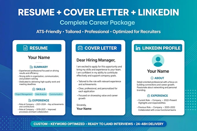 write ats optimized resume, professional CV
