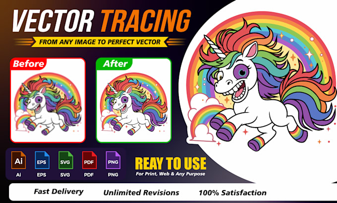 do professional vector tracing and vector art
