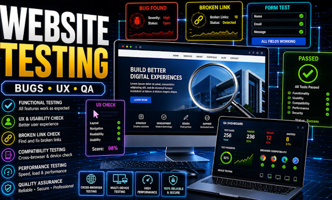 professionally test your website for bugs, usability and errors