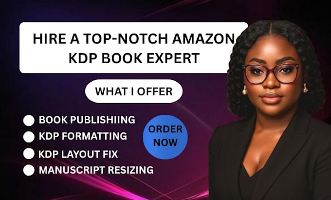 format KDP book interior, fix layout, bleed and margin errors, publish to amazon