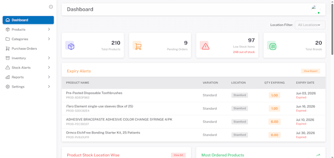 inventory procurement and management system