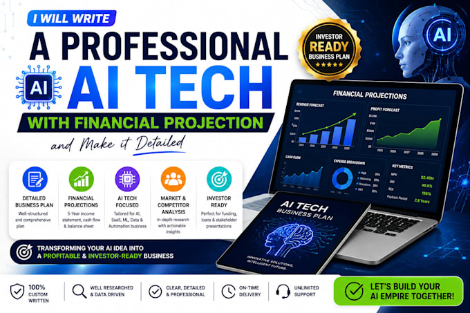 write a professional ai tech with financial projection