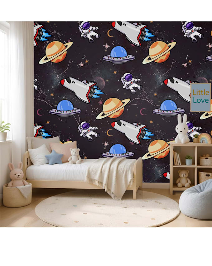 make colorful and cute seamless pattern design for kids