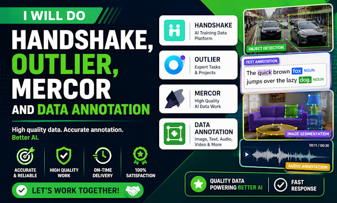 do handshake, outlier, mercor and data annotation