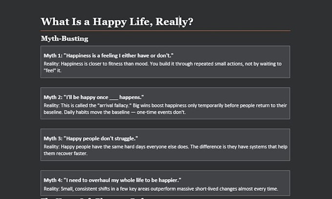 provide you with 18 pages practical self improvement ebook