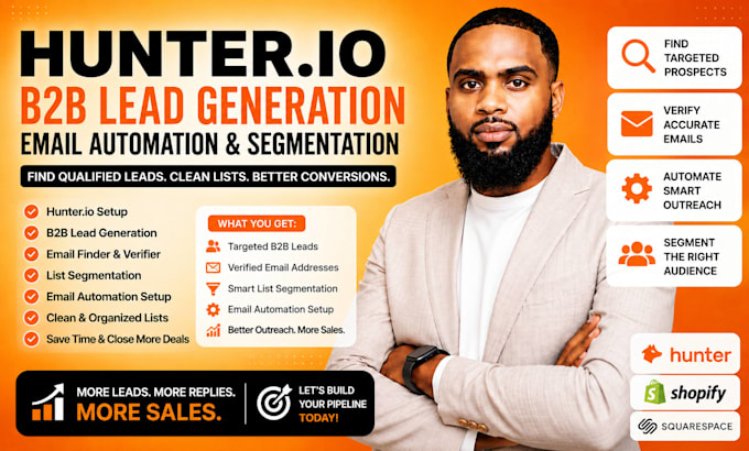 setup hunter io b2b lead generation hunter io email automation list segmentation