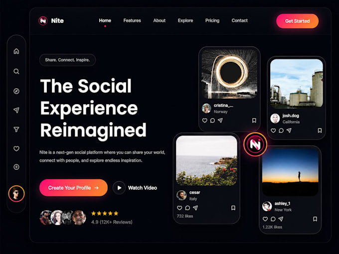 build a landing page with HTML CSS tailwind or bootstrap