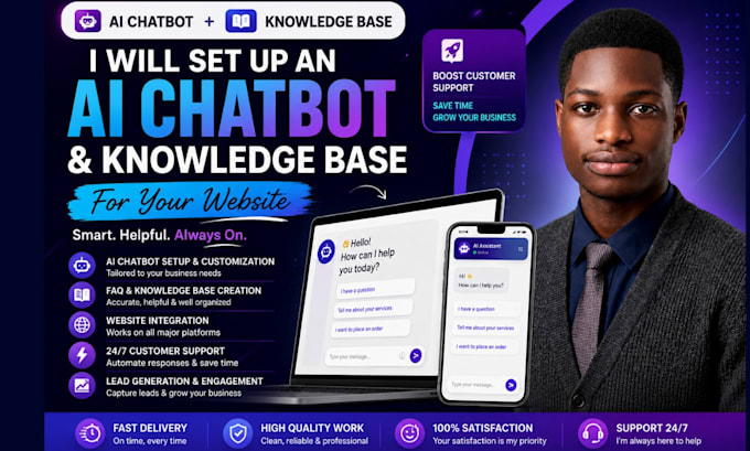 build ai chatbot and integrate chatbot for website customer support