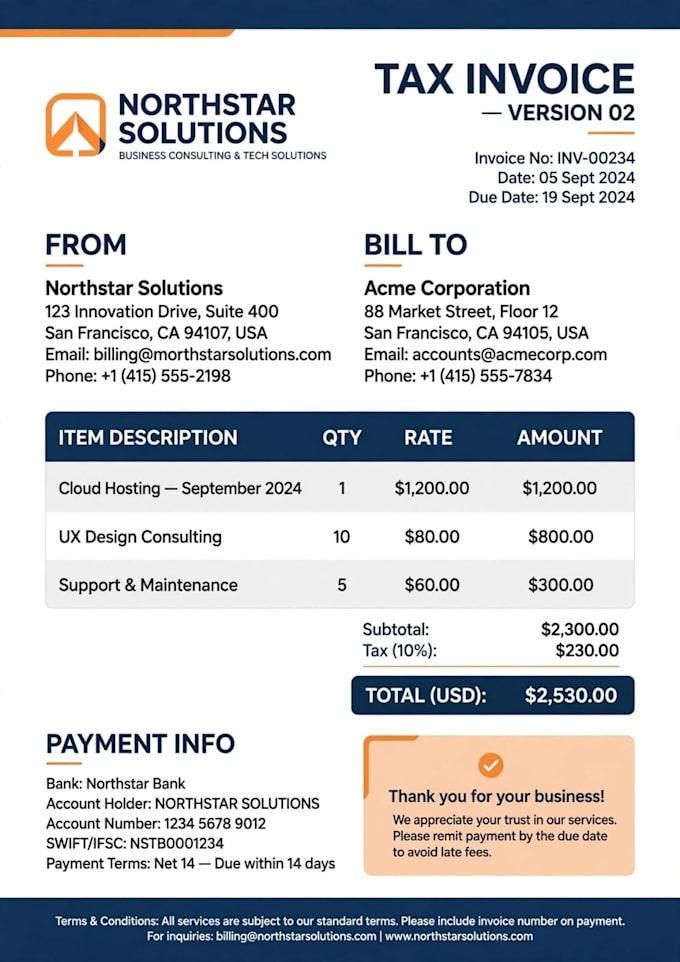 design modern invoice and receipt template