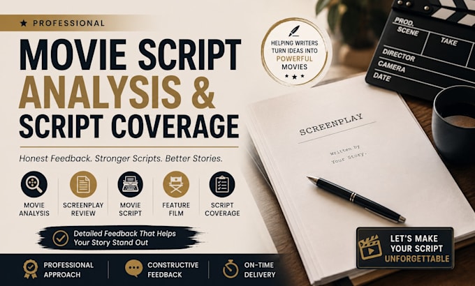 provide feedback analysis for your screenplay movie script feature film coverage
