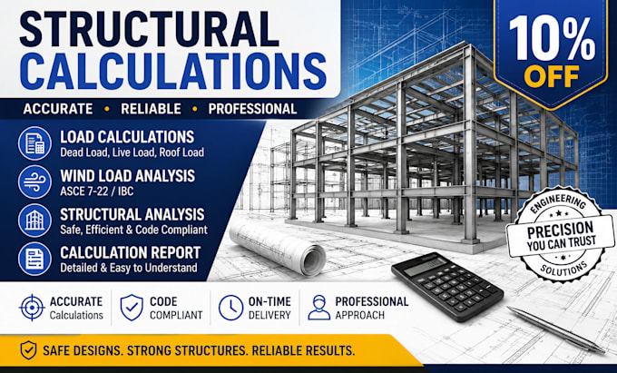 do structural calculation load calculation wind load analysis and report