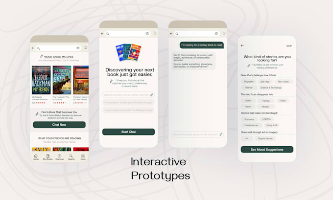 design mobile app UI UX screens in figma