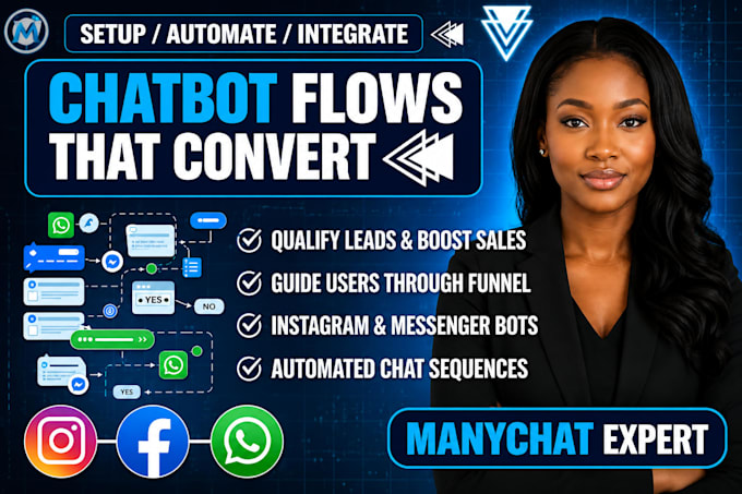 build high converting chatbot flows for manychat sales funnels