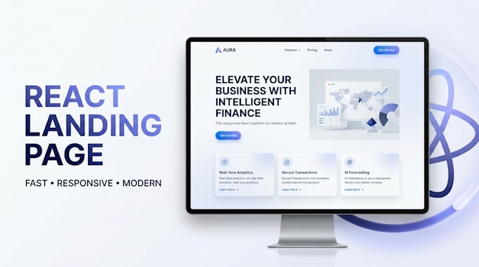 build a responsive react landing page