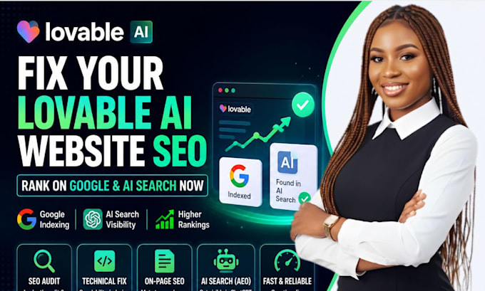 fix lovable ai website bolt new supabase base44 website seo ai search indexing