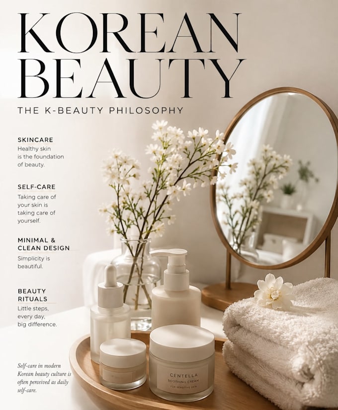 create a beautiful magazine design and cover