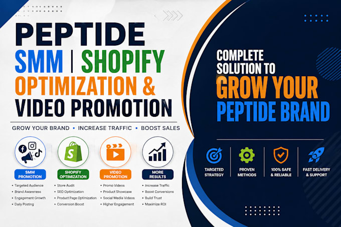 be your peptide SMM shopify optimization and video promotion
