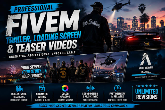 do fivem loadingscreen, cinematic trailer, fivem intro using rockstar editor