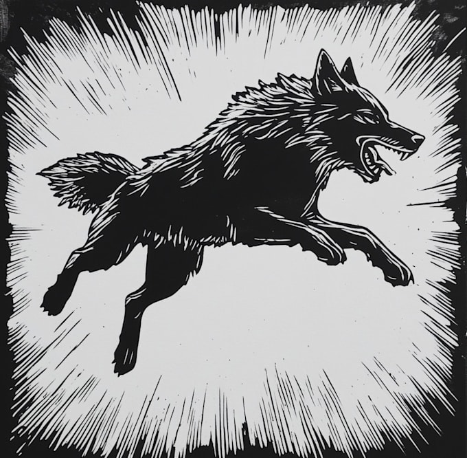 create a linocut illustration
