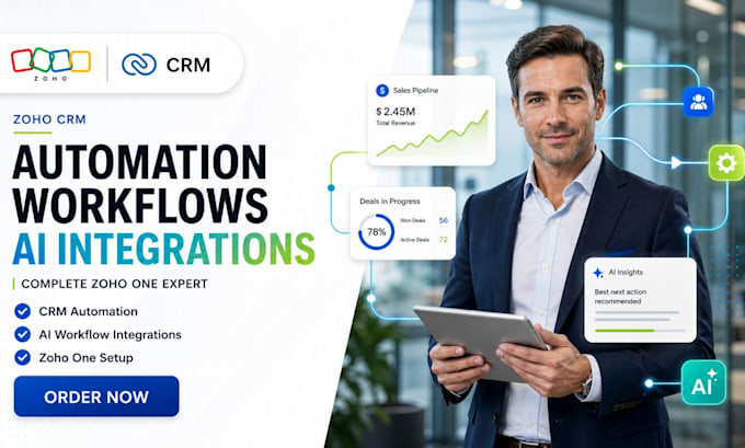 setup zoho crm automation workflow ai integration complete zoho one expert