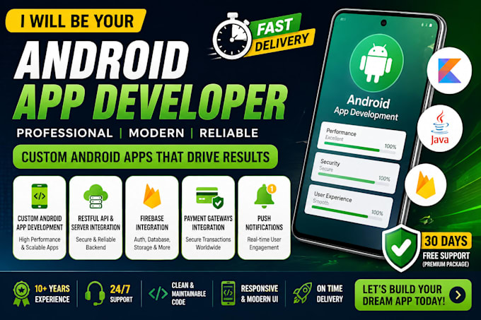 be your android app developer for android app development