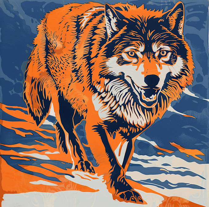 create a linocut illustration