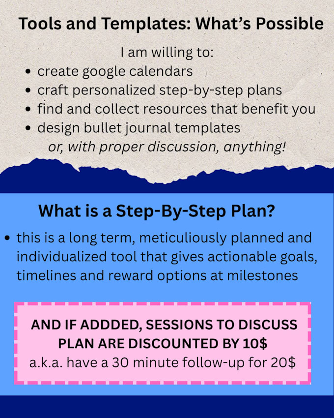 help you create an actionable to do list and goals