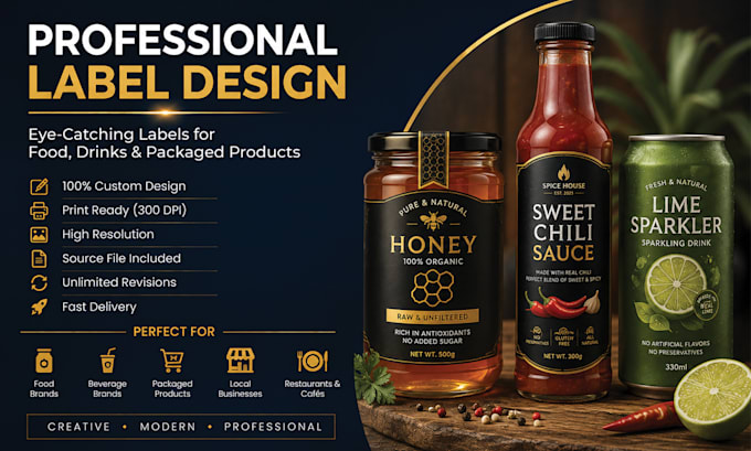 design professional product label design for your brand