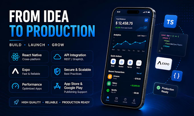 develop your react native and expo mobile app