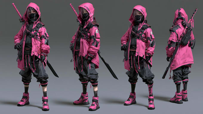 design anime character , cyberpunk character